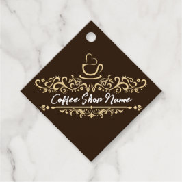 Modern Coffee Shop Willkommen Persönlicher Name Geschenkanhänger