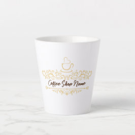 Modern Coffee Shop Willkommen Persönlicher Name Milchtasse