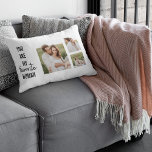 Modern Collage Couple Foto & Romantic Liebe Quote Lendenkissen<br><div class="desc">Modern Collage Couple Foto & Romantic Liebe Quote</div>