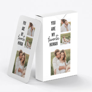 Modern Collage Couple Foto & Romantic Liebe Quote Spielkarten
