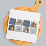 Modern Collage Foto & Blue Happy Vathers Day Gift Geschirrtuch<br><div class="desc">Modernes Collage Foto & Blue Happy Vathers Day Geschenk ist ein personalisiertes und nachdenkliches Geschenk, um den besonderen Mann in Ihrem Leben am Vatertag zu feiern. Das Geschenk enthält ein wunderschön gestaltetes Collage Foto mit Platz für mehrere Aufnahmen, mit dem Sie Ihre Lieblingssendungen mit Ihrem Vater erfassen und darstellen können.Die...</div>