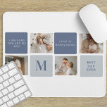 Modern Collage Foto & Blue Happy Vathers Day Gift Mousepad<br><div class="desc">Modernes Collage Foto & Blue Happy Vathers Day Geschenk ist ein personalisiertes und nachdenkliches Geschenk, um den besonderen Mann in Ihrem Leben am Vatertag zu feiern. Das Geschenk enthält ein wunderschön gestaltetes Collage Foto mit Platz für mehrere Aufnahmen, mit dem Sie Ihre Lieblingssendungen mit Ihrem Vater erfassen und darstellen können.Die...</div>