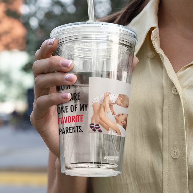 Modern Collage Foto & Happy Mothers Day Gift Acryltrinkbecher (Von Creator hochgeladen)