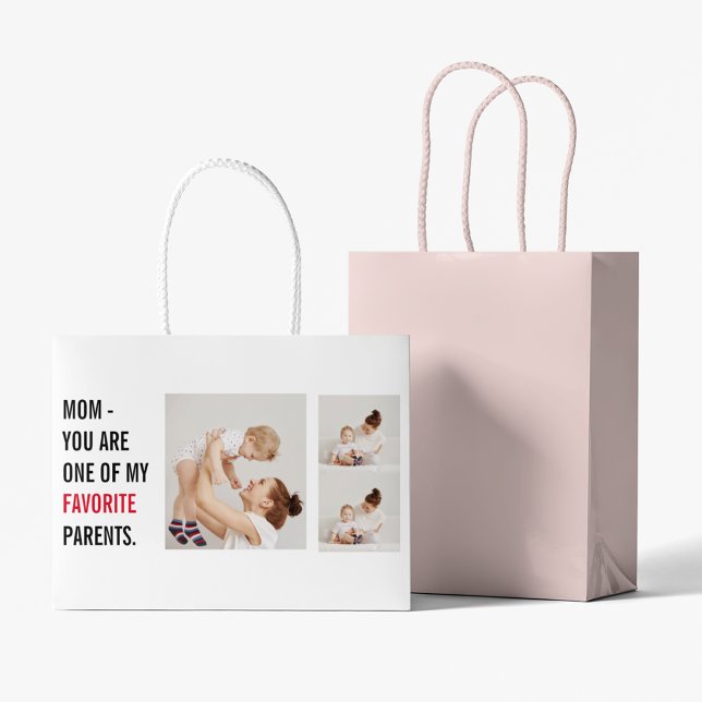 Modern Collage Foto & Happy Mothers Day Gift Große Geschenktüte (Von Creator hochgeladen)