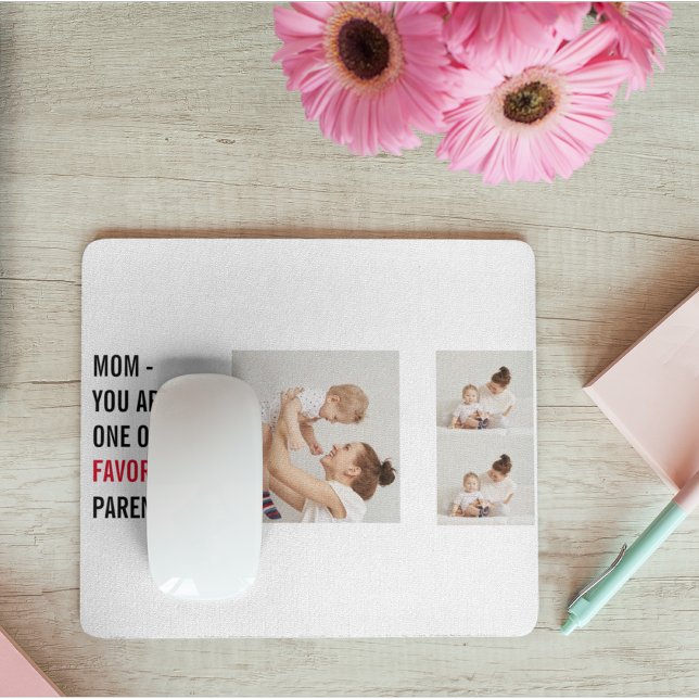 Modern Collage Foto & Happy Mothers Day Gift Mousepad (Von Creator hochgeladen)