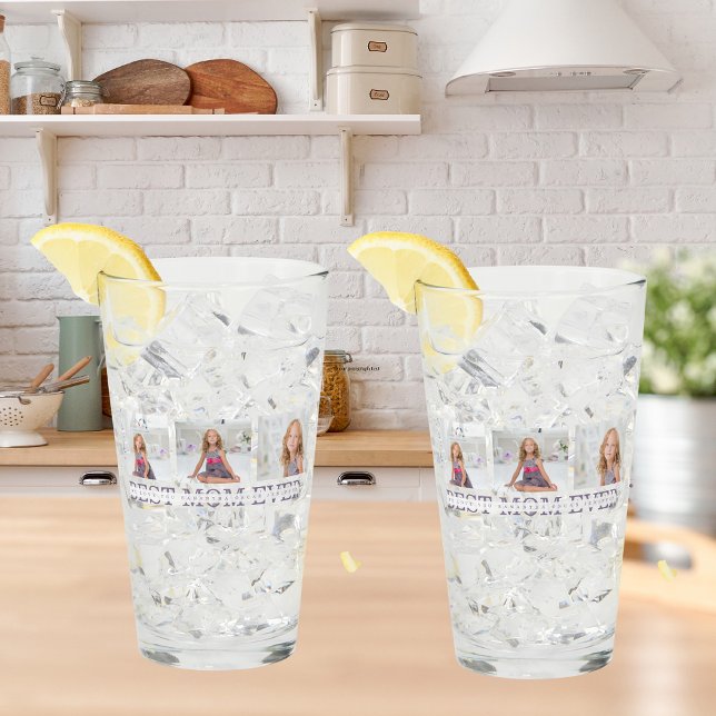 Modern Collage Foto Happy Mothers Day Lila Geschen Glas (Von Creator hochgeladen)