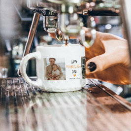 Modern Collage Foto & Happy Thanksgiving Dad Espressotasse