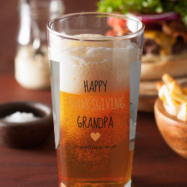 Modern Collage Foto Happy Thanksgiving Großvater Glas