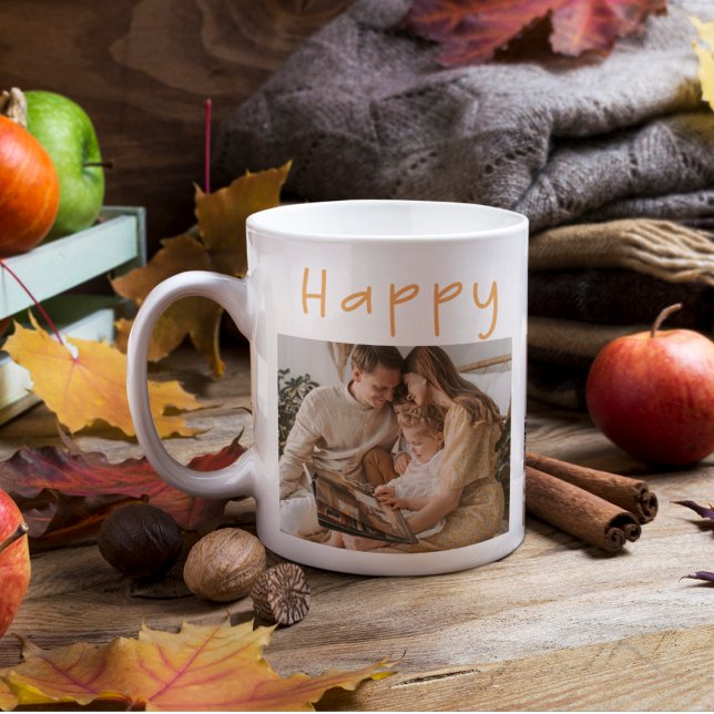 Modern Collage Foto & Happy Thanksgiving Kaffeetasse (Von Creator hochgeladen)