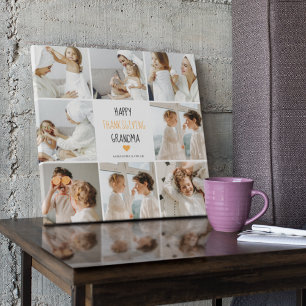 Modern Collage Foto Happy Thanksgiving Oma Leinwanddruck