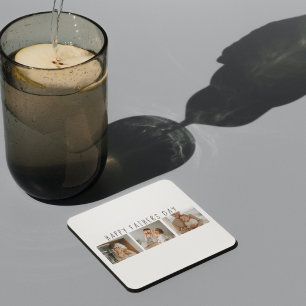 Modern Collage Foto & Happy Vathers Day Bestes Ges Rechteckiger Pappuntersetzer