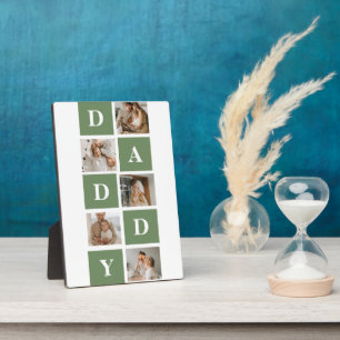 Modern Collage Foto & Happy Vathers Day Gift Fotoplatte