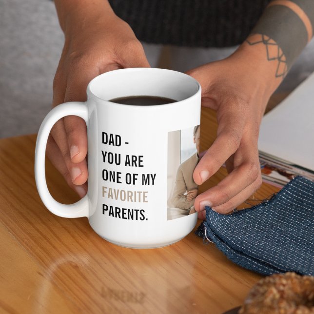 Modern Collage Foto & Happy Vathers Day Gift Kaffeetasse (Von Creator hochgeladen)