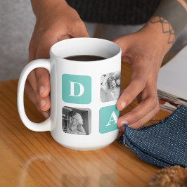 Modern Collage Foto Happy Vathers Day Gift Kaffeetasse