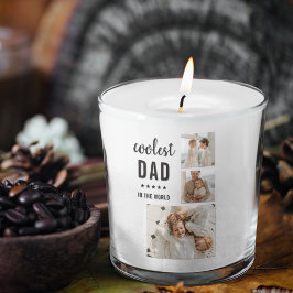 Modern Collage Foto Happy Vathers Day Gift Quadratischer Aufkleber