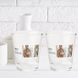 Modern Collage Foto Happy Vathers Day Gift Schnapsglas