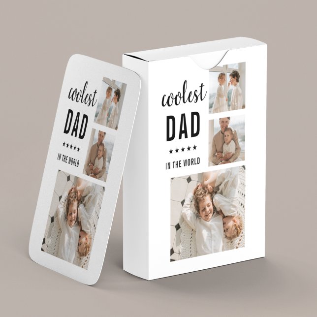 Modern Collage Foto Happy Vathers Day Gift Spielkarten (Von Creator hochgeladen)