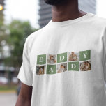 Modern Collage Foto & Happy Vathers Day Gift T-Shirt<br><div class="desc">Ein modernes Collage Foto ist eine kreative Art, jemanden zu feiern und zu ehren, der in deinem Leben etwas Besonderes ist, wie deinen Vater, am Vatertag. Es geht darum, verschiedene Fotos zu kompilieren und sie visuell ansprechend zusammenzufügen, um eine zusammenhängende und sinnvolle Komposition zu schaffen. Um ein modernes Collage Foto...</div>