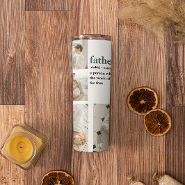 Modern Collage Foto Happy Vathers Day Gift Thermosbecher