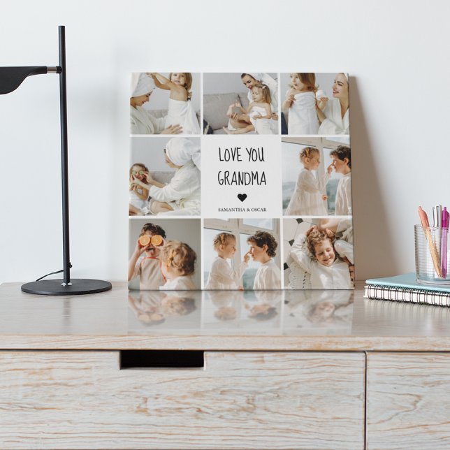 Modern Collage Foto Liebe Ihr Oma Bestes Geschenk Leinwanddruck (Von Creator hochgeladen)