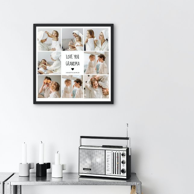 Modern Collage Foto Liebe Ihr Oma Bestes Geschenk Poster (Von Creator hochgeladen)