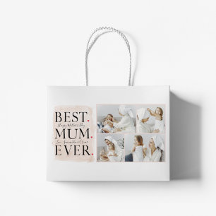 Modern Collage Foto von Pink Happy Mothers Day Große Geschenktüte