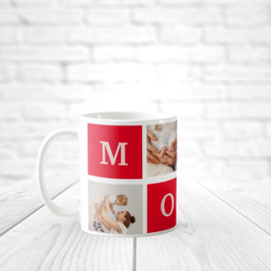 Modern Collage Photo &  Best Mom Ever Gift Kaffeetasse