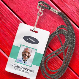 Modern Color Custom Logo Employee Name Barcode Ausweis