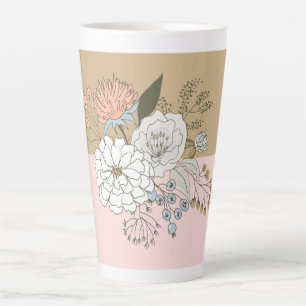 Modern Colorblock Bouquet Milchtasse