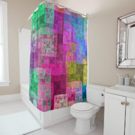 Modern colorful abstract duschvorhang
