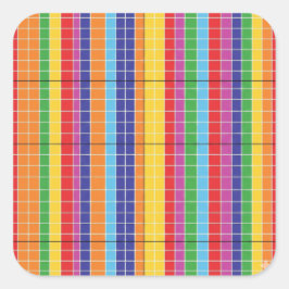 Modern Colorful Abstract Geometric Sticker  Bold R