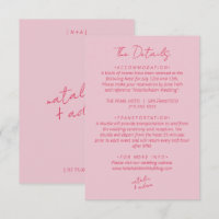 Modern Colorful Fun Warm Retro  Wedding Details