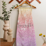 Modern Colorful Glitter Sparkles Personalized Name Schürze<br><div class="desc">Modern Colorful Glitter Sparkles Personalized Name</div>