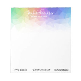 Modern Colorful Rainbow Polygonal - Notepad Notizblock