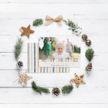 Modern colorful typography Christmas photo Feiertagskarte<br><div class="desc">Modern colorful typography Christmas photo holiday card.</div>