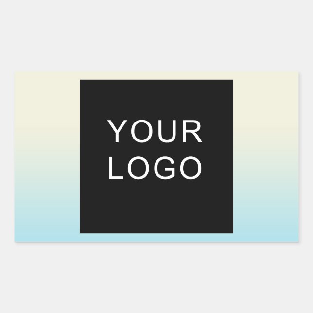 Modern Company Beruflich Business Logo Ombre Rechteckiger Aufkleber (Vorderseite)