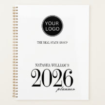Modern Company Logo Custom 2026 Planner
