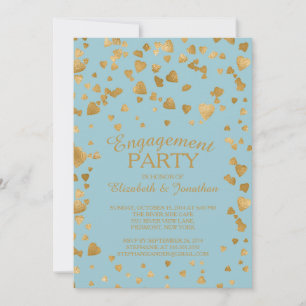 Modern Confetti Herzbezug Party Einladung
