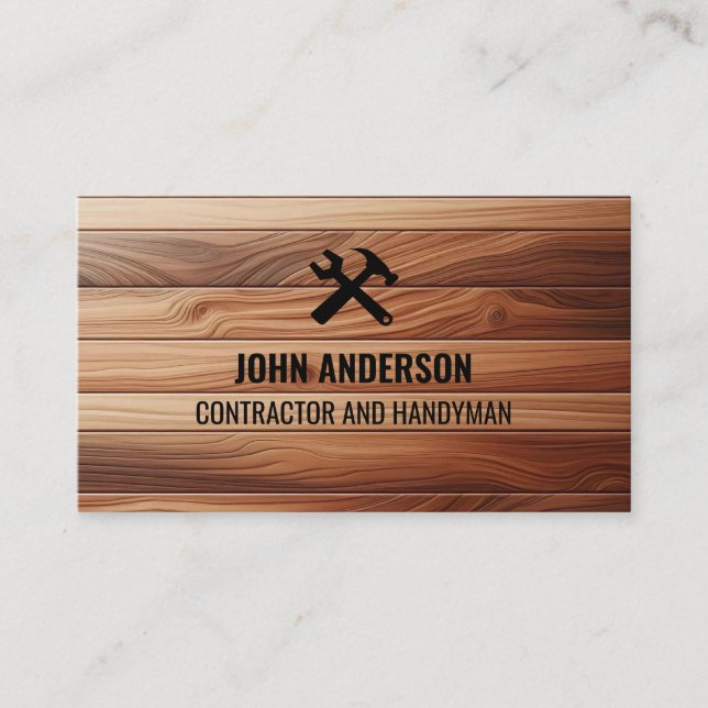 Modern Construction Handyman Contractor Renovation Visitenkarte (Vorderseite)