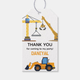 Modern Construction Simple Kid's Birthday Geschenkanhänger