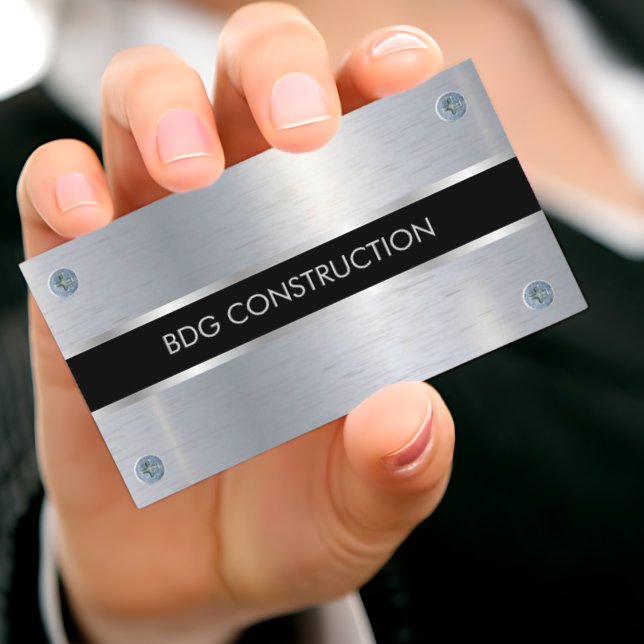 Modern Contractor Business Card mit benutzerdefini Visitenkarte (Modern Contractor Business Card)