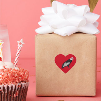 Modern cool condor Herz-Aufkleber