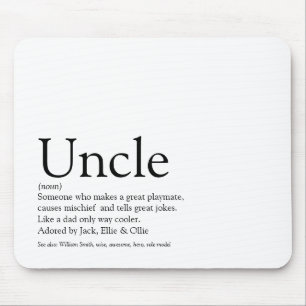 Modern Cool Fun Best Ever Uncle Funcle Definition Mousepad