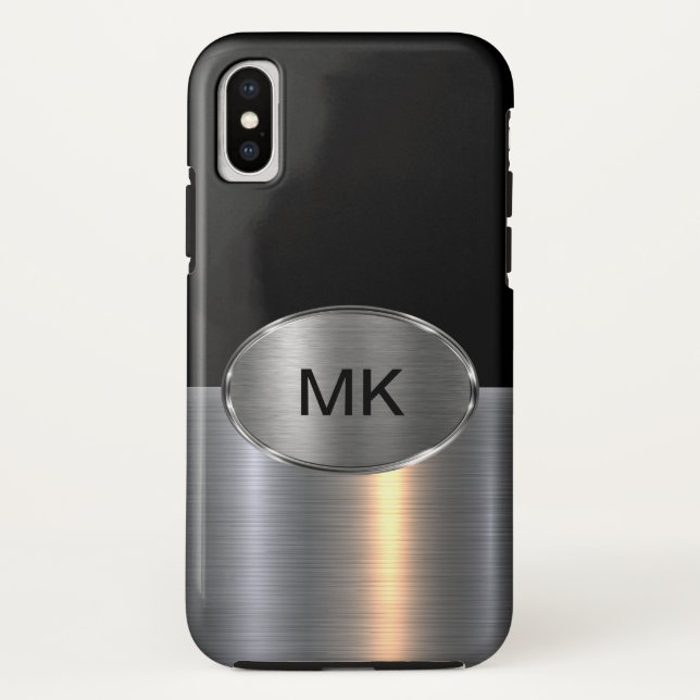 Modern Coolen Männer-Monogramm Case-Mate iPhone Hülle (Rückseite)
