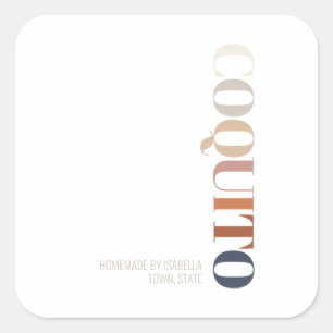 Modern Coquito Weihnachten Quadratischer Aufkleber