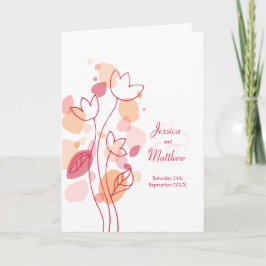 Modern Coral Red Konfetti Blume Blütenblätter Hoch Programm