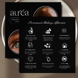 Modern Cosmetic Permanent Makeup Aftercare Card Dankeskarte