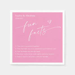 Modern Couple Fun Fakten Hochzeit Serviette
