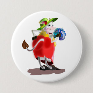 Modern Cow Button - Ihre Farben - Text