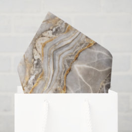 Modern Cracked Gold  marble Seidenpapier